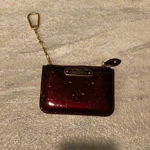 New Louis Vuitton Zip Cardholder Vernis Amarante